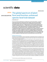 The global spectrum of plant form and function: Enhanced species-level trait dataset