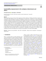 Sustainability empowerment in the workplace: Determinants and effects