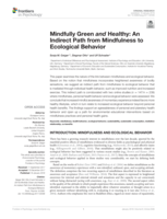 Mindfully Green and Healthy: An Indirect Path from Mindfulness to Ecological Behavior