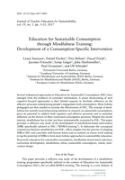 Education for sustainable consumption through mindfulness training: Development of a consumption-specific intervention
