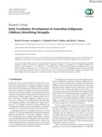Early Vocabulary Development of Australian Indigenous Children: Identifying Strengths
