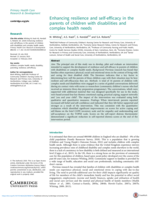 Enhancing resilience and self-efficacy in the parents of children with disabilities and complex health needs