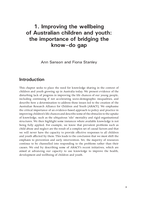 Improving the wellbeing of Australian children and youth: the importance of bridging the know-do gap