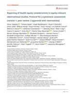 Reporting of health equity considerations in equity-relevant observational studies: Protocol for a systematic assessment [version 1; peer review: 1 approved with reservations]