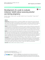 Development of a scale to evaluate midwives' beliefs about assessing alcohol use during pregnancy