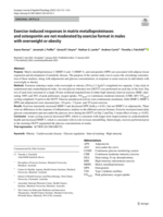 Exercise-induced responses in matrix metalloproteinases and osteopontin are not moderated by exercise format in males with overweight or obesity