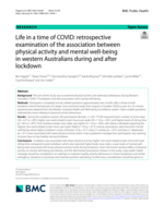Life in a time of COVID: retrospective examination of the association between physical activity and mental well-being in western Australians during and after lockdown