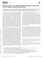 Reply to Garen et al.: Within-canopy temperature data also do not support limited homeothermy