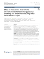 Effect of intravenous fluid volume on biomarkers of endothelial glycocalyx shedding and inflammation during initial resuscitation of sepsis