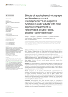 Effects of a polyphenol-rich grape and blueberry extract (Memophenol (TM)) on cognitive function in older adults with mild cognitive impairment: A randomized, double-blind, placebo-controlled study