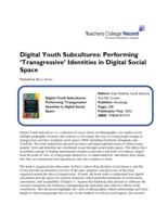 Digital Youth Subcultures: Performing 'Transgressive' Identities in Digital Social Space