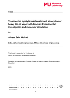 Treatment of pyrolytic wastewater and adsorption of heavy bio-oil vapor with biochar: Experimental investigation and molecular simulation