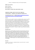 Embodying three aspects of self through a/r/tography: A personal polyphonous perspective