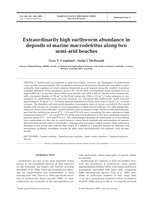 Extraordinarily high earthworm abundance in deposits of marine macrodetritus along two semi-arid beaches