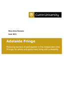 Reducing barriers of participation in the independent Arts (Fringe) for artists and performers living with a disability