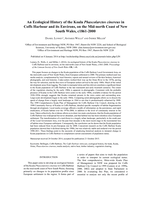 An Ecological History of the Koala Phascolarctos cinereus in Coffs Harbour and its Environs, on the Mid-north Coast of New South Wales, c1861-2000