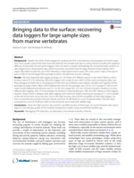 Bringing data to the surface: recovering data loggers for large sample sizes from marine vertebrates
