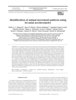 Identification of animal movement patterns using tri-axial accelerometry