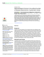 Methodological choices in brucellosis burden of disease assessments: A systematic review