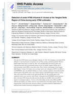 Detection of avian H7N9 influenza A viruses in the Yangtze Delta Region of China during early H7N9 outbreaks