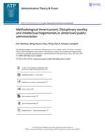 Methodological Americanism: Disciplinary senility and intellectual hegemonies in (American) public administration