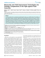 Biosecurity and Yield Improvement Technologies Are Strategic Complements in the Fight against Food Insecurity