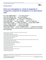 Direct oral anticoagulants or Vitamin K antagonists in emergencies: comparison of management in an observational study