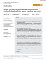 Activity of a freshwater turtle varies across a latitudinal gradient: Implications for the success of assisted colonisation