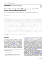 Growth and morphology of Critically Endangered green sawfish Pristis zijsron in globally important nursery habitats
