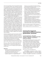 Community-Acquired Clostridium difficile Infection, Queensland, Australia