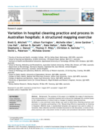 Variation in hospital cleaning practice and process in Australian hospitals: A structured mapping exercise