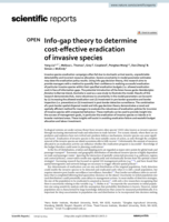Info-gap theory to determine cost-effective eradication of invasive species