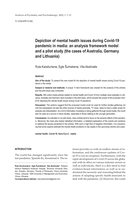 Depiction of mental health issues during Covid-19 pandemic in media: an analysis framework model and a pilot study (the cases of Australia, Germany and Lithuania)