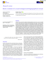 Biome: evolution of a crucial ecological and biogeographical concept
