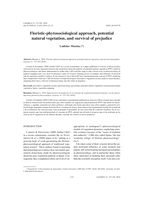 Floristic-phytosociological approach, potential natural vegetation, and survival of prejudice