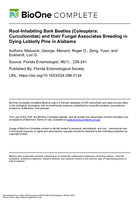 Root-Inhabiting Bark Beetles (Coleoptera: Curculionidae) and their Fungal Associates Breeding in Dying Loblolly Pine in Alabama