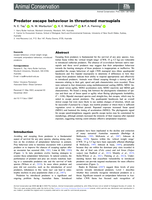 Predator escape behaviour in threatened marsupials