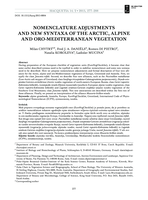Nomenclature Adjustments and New Syntaxa of the Arctic, Alpine and Oro-Mediterranean Vegetation