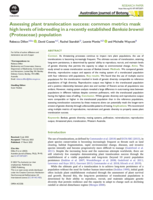Assessing plant translocation success: common metrics mask high levels of inbreeding in a recently established Banksia brownii (Proteaceae) population