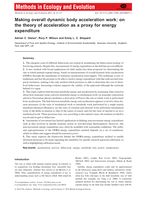 Making overall dynamic body acceleration work: on the theory of acceleration as a proxy for energy expenditure
