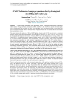 CMIP5 climate change projections for hydrological modelling in South Asia