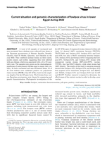 Current situation and genomic characterization of fowl pox virus in lower Egypt during 2022