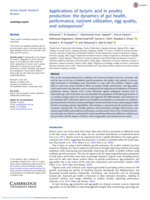 Applications of butyric acid in poultry production: The dynamics of gut health, performance, nutrient utilization, egg quality, and osteoporosis