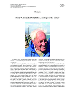 David W. Goodall (1914-2018): An ecologist of the century Obituary