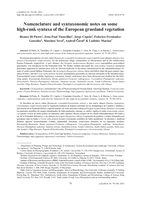 Nomenclature and syntaxonomic notes on some high-rank syntaxa of the European grassland vegetation