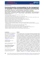 Provisional practice recommendation for the management of myopathy in VCP-associated multisystem proteinopathy