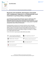 Bacterial and metabolic phenotypes associated with inadequate response to ursodeoxycholic acid treatment in primary biliary cholangitis