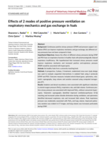 Effects of 2 modes of positive pressure ventilation on respiratory mechanics and gas exchange in foals