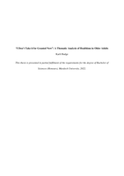 “I don't take it for granted now”: A thematic analysis of healthism in older adults