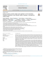 Habitual dietary nitrate intake and cognition in the Australian Imaging, Biomarkers and Lifestyle Study of Ageing: A prospective cohort study
